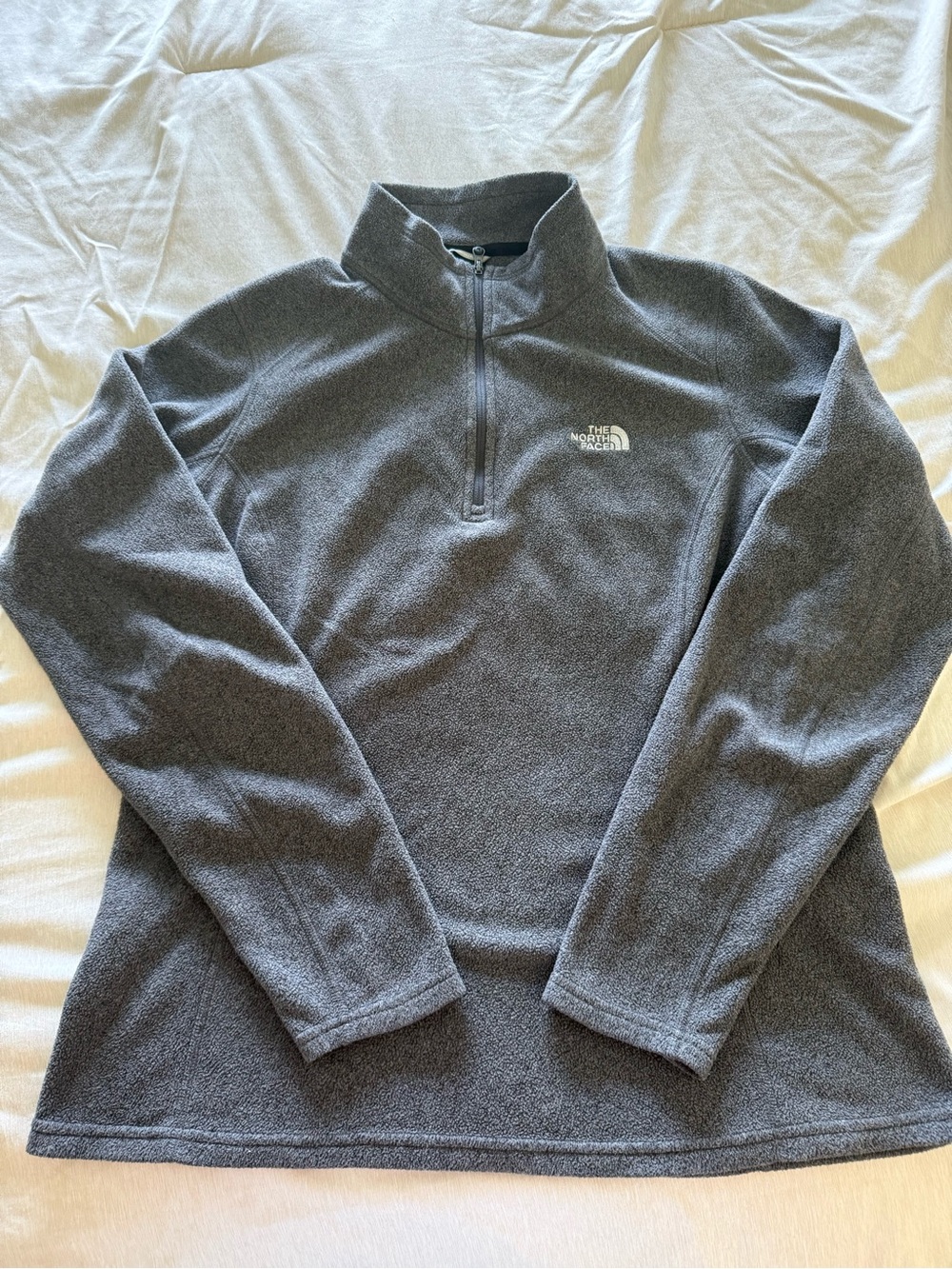 The North Face Women’s Large Gray Fleece 1/4 Zip Pullover Jacket